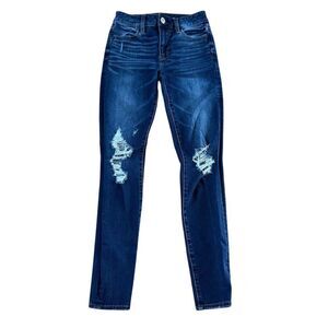 American Eagle Hi-Rise Distressed Jeans Size 0
